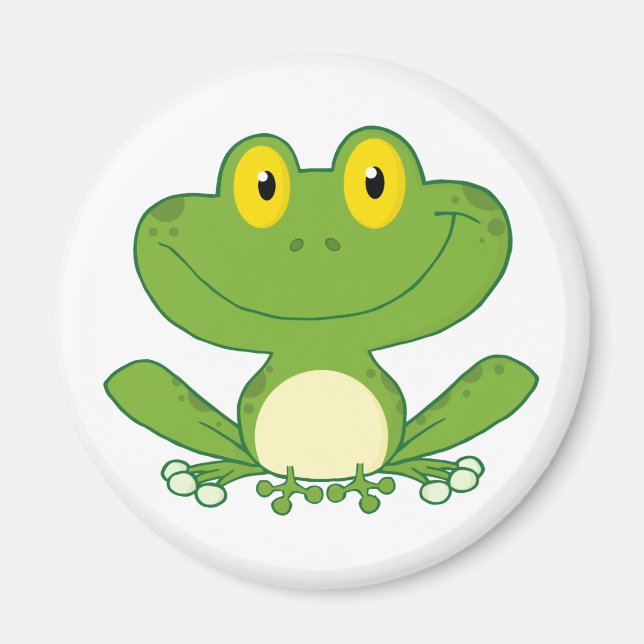 Aimant Caractère de dessin de la grenouille mignonne (Devant)