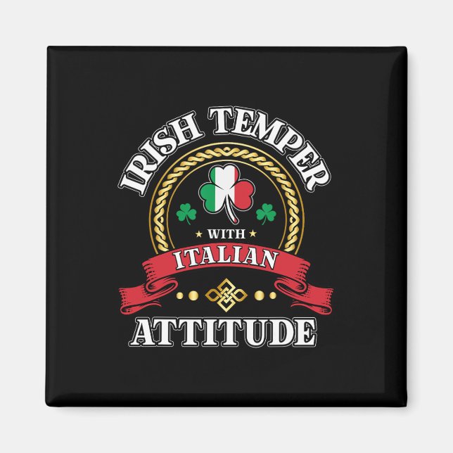 Aimant Caractère Irlandais Attitude Italienne St. Patrick (Devant)