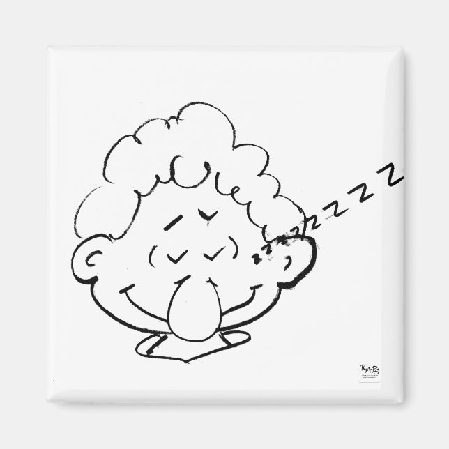 Aimant Caractère Signifie Dormir Visage Visage (Devant)