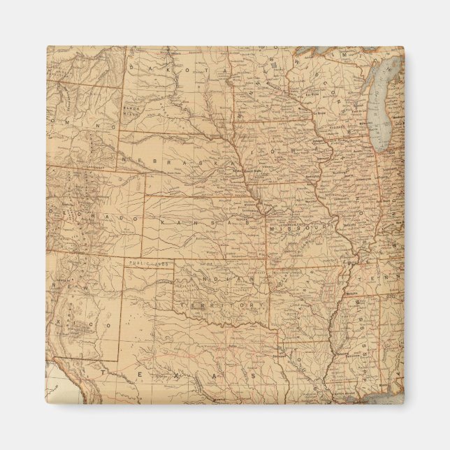 Aimant Caractéristiques topographiques des États-Unis (Devant)