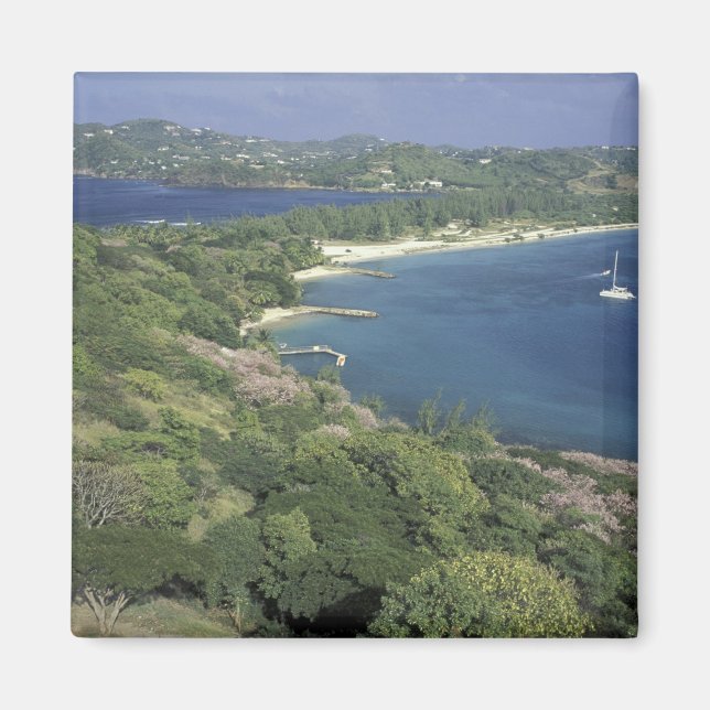 Aimant Caraïbes, Antilles, Sainte-Lucie. Vue de (Devant)