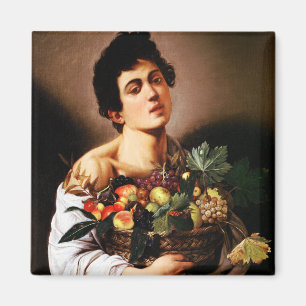 Aimant Caravaggio Garçon avec un panier d'aimant de frui