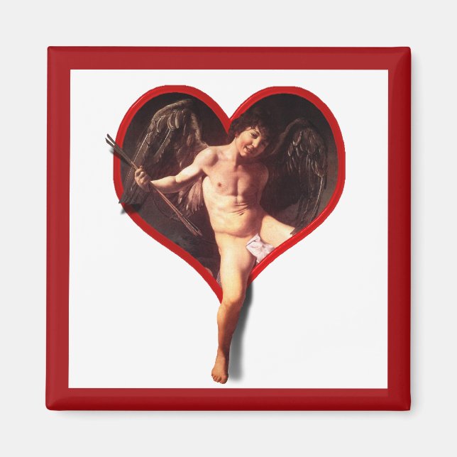 Aimant Caravaggio's Cupid (Ajouter votre texte) (Devant)