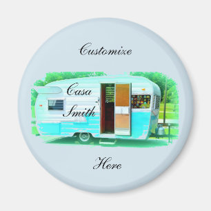 Aimant Caravane classique vintage de gitan de remorque