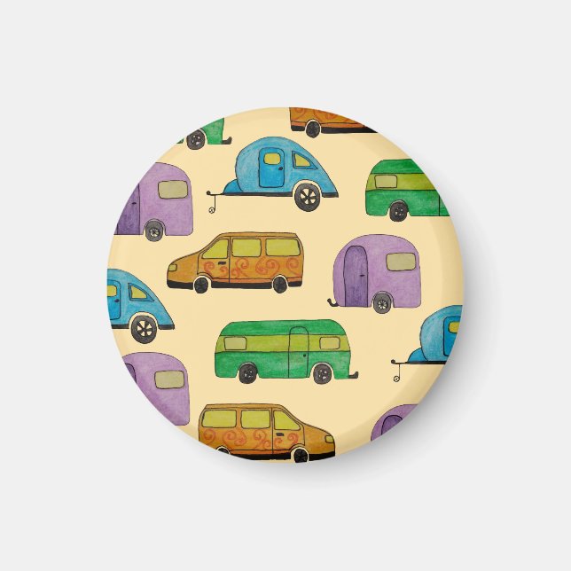 Aimant Caravane de camping (Devant)
