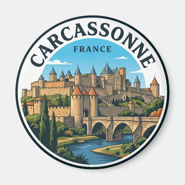 Aimant Carcassonne France (Devant)