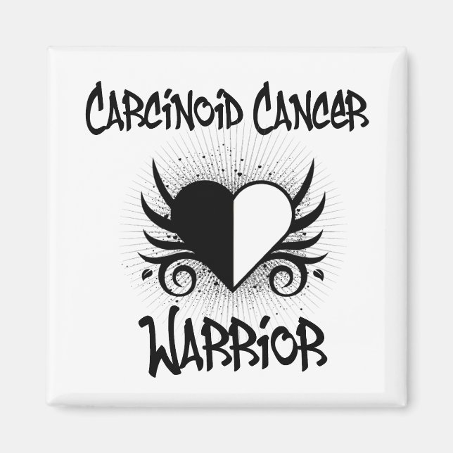 Aimant Carcinoïde Cancer WARRIOR Tatouage cardiaque (Devant)