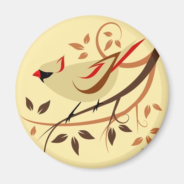 Aimant Cardinal-chanteur du Nord (Devant)