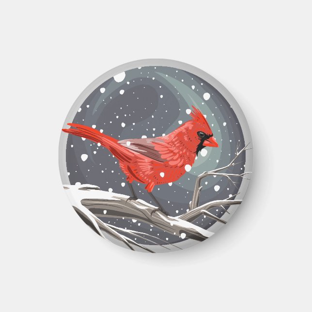 Aimant Cardinal d'hiver (Devant)