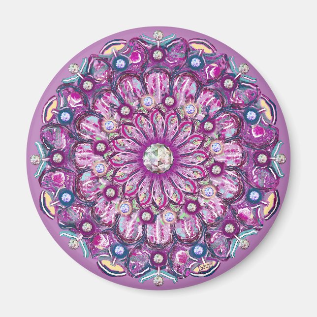 Aimant Cardinal rouge Rosace (Devant)