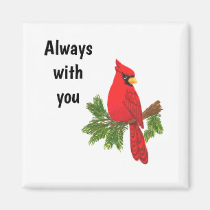 aimant cardinal, toujours avec toi, oiseau, sympat