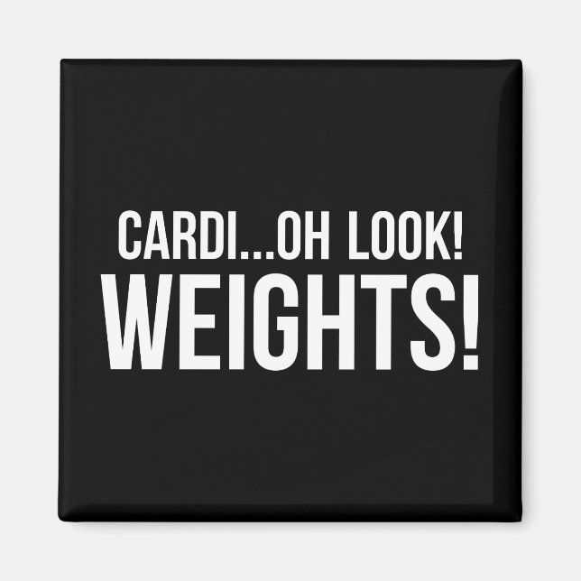 Aimant Cardio vs Weights - Entraînement De Gym De Novelté (Devant)
