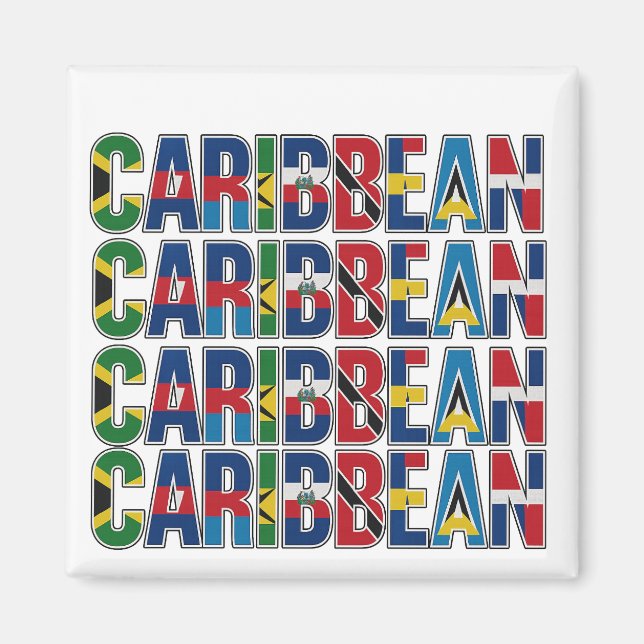 Aimant Caribbean Flags (Devant)