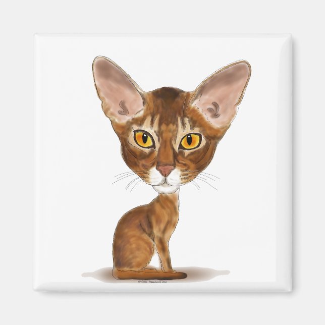 Aimant Caricature Abyssinian (Devant)