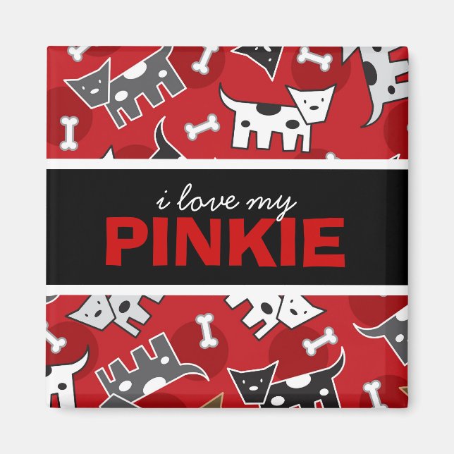 Aimant Caricature amusante Chiens tachetés Chiens Chiens  (Devant)