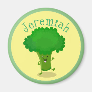 Aimant Caricature de brocoli drôle et drôle