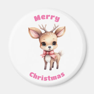 Aimant Caricature de cerf de bébé mignon Illustration Noë