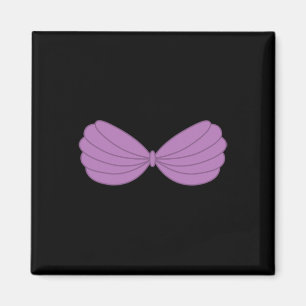 Aimant Caricature de la barre de coquillages mauve de sir