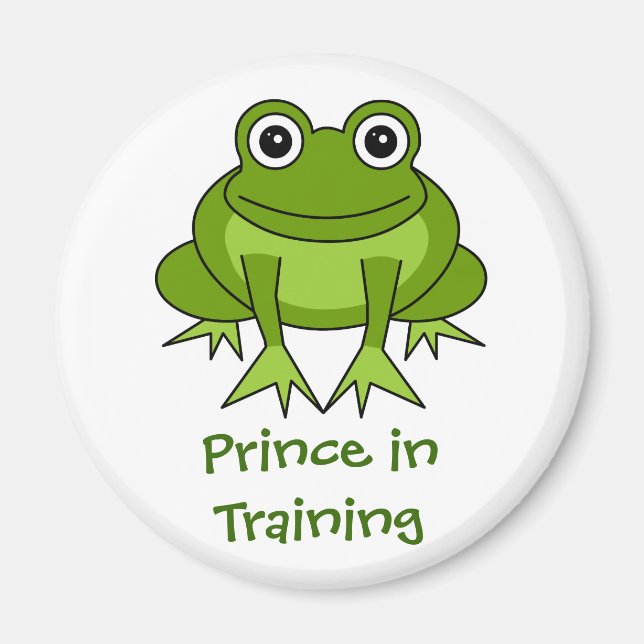 Aimant Caricature de la grenouille mûre - Prince en entra (Devant)