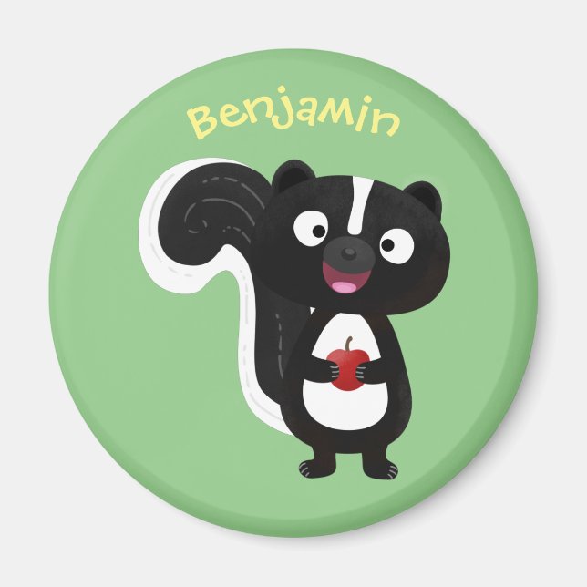 Aimant Caricature de skunk jote happy (Devant)