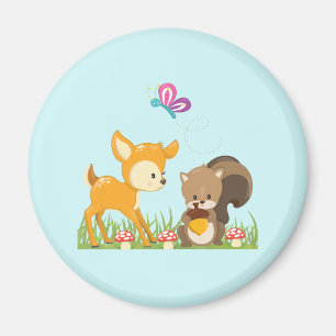 Aimant Caricature en bois mignon