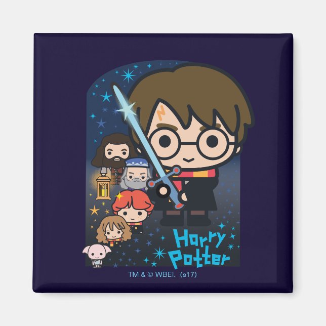 Aimant Caricature Harry Potter Chambre des secrets Graphi (Devant)