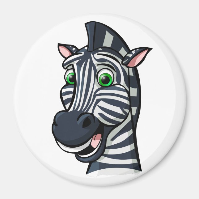 Aimant Caricature Zebra (Devant)