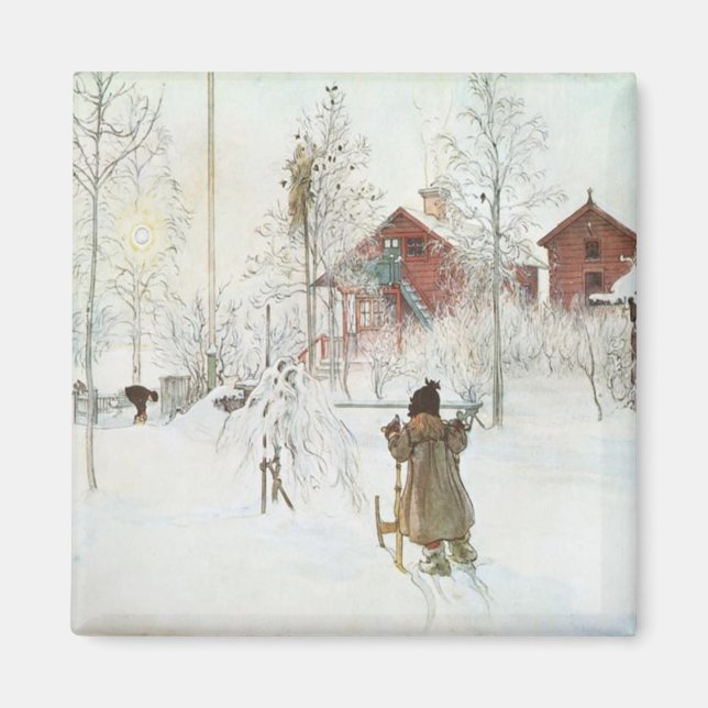 Aimant Carl Larsson Front Yard et Wash House (Devant)
