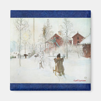 Aimant Carl Larsson Front Yard et Wash House