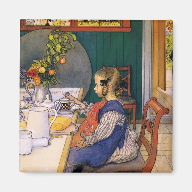 Aimant Carl Larsson Petit déjeuner malheureux de Late Ris (Devant)