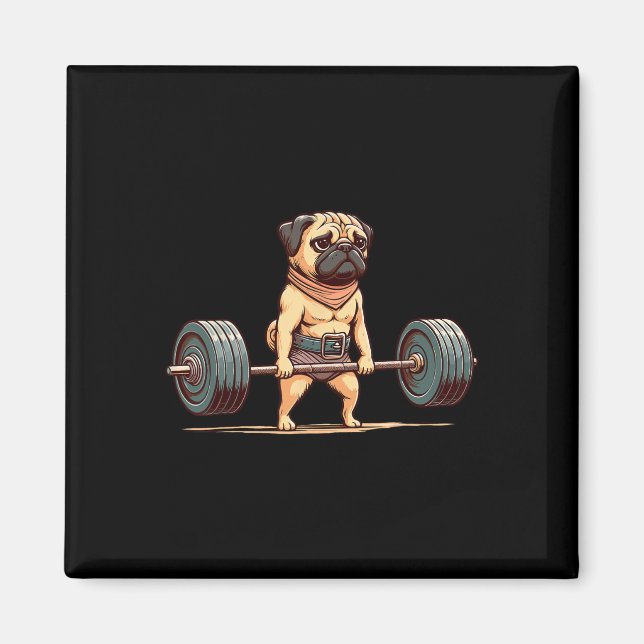 Aimant Carlin Bodybuilder Salle de gym Humour Exercice d' (Devant)