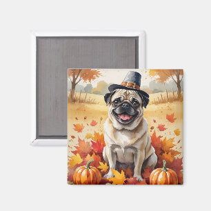 Aimant Carlin d'automne Art de Thanksgiving