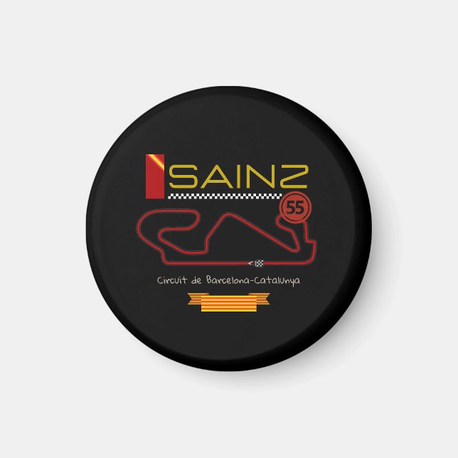 Aimant CARLOS SAINZ, formule 1, ferrari (Devant)