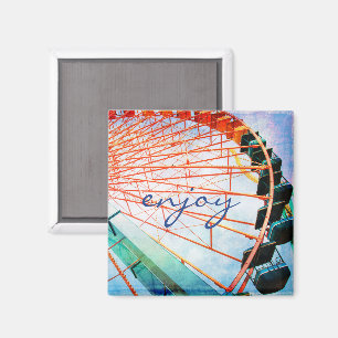 Aimant Carnaval de roue ferris coloré profiter du script