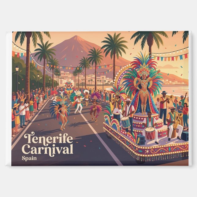 Aimant Carnaval de Tenerife Espagne (Recto)