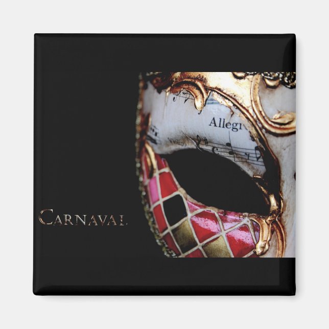 Aimant Carnaval - Italie - Masque (Devant)