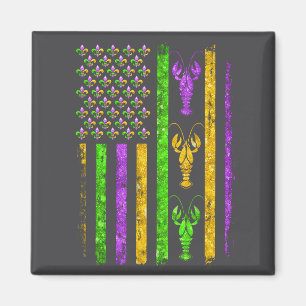 Aimant Carnaval Mardi Gras Usa Drapeau Américain Écreviss