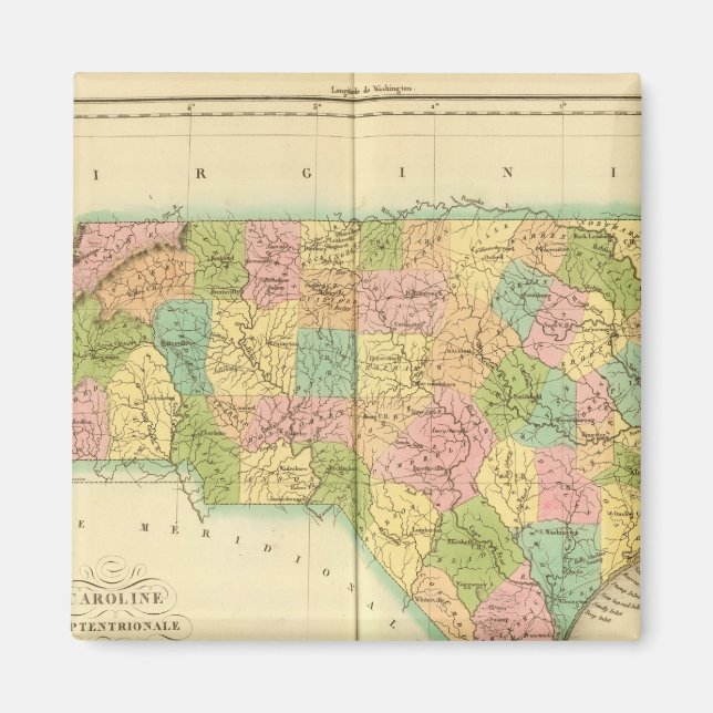 Aimant Caroline du Nord États-Unis (Devant)
