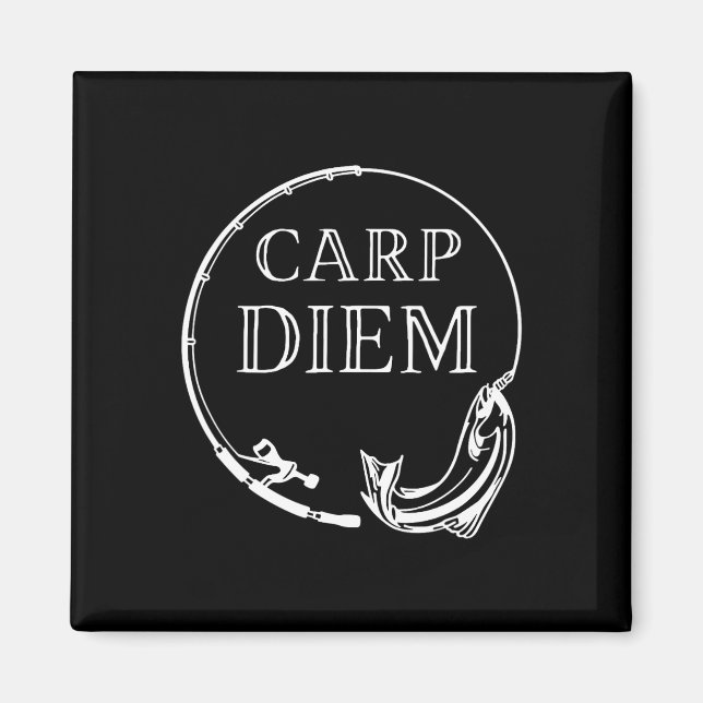 Aimant Carp Diem Saisir Carp Funny Pêche Carpe Diem (Devant)