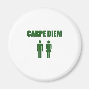 Aimant Carpe Diem (garçon et fille verts des textes)