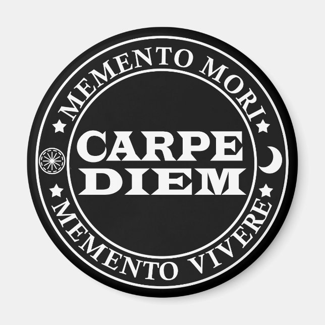 Aimant Carpe diem Saisir le jour Mmenro mori (Devant)