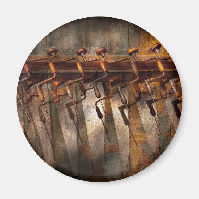 Aimant Carpenter - scies et bracelets (Devant)