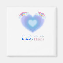 Aimant carré à coeur mou