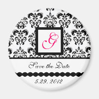 CARRÉ BLACK WHITE DAMASK MONOGRAM Enregistrer la d