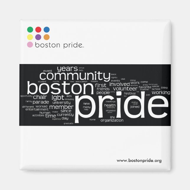 Aimant Carré d'aimant Word Cloud (Devant)