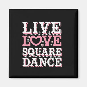 Aimant Carré Dance Amour Carré Danser Carré Dance Cadeau