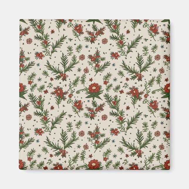 Aimant Carré de 2 pouces pour Noël (Devant)