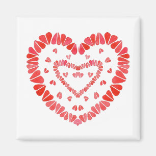 Aimant Carré DE COEURS SUCRÉES