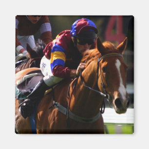 Aimant carré de course de chevaux