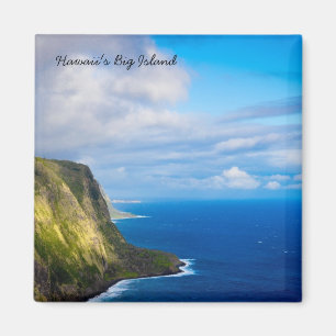 Aimant carré de la grande île d'Hawaï